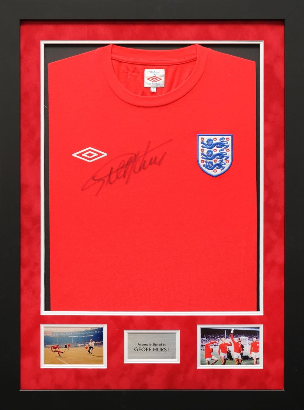 Geoff Hurst Signed England Shirt Framed Display - Memorabilia Framers Shop